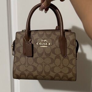 Coach Tan and Brown Signature Satchel
